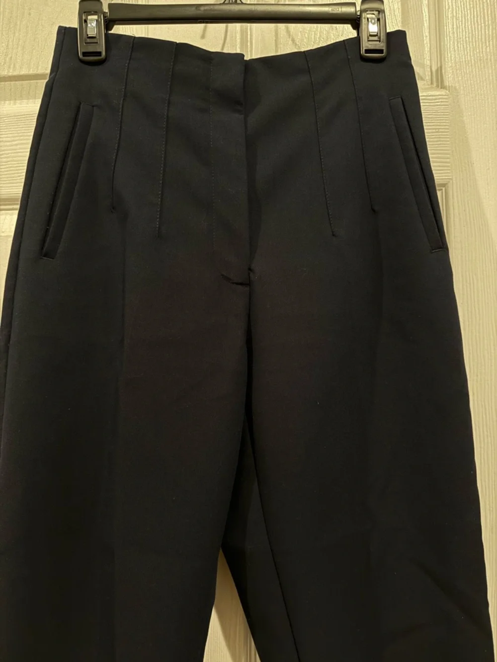 Zara Navy High Waist Trouser Pants - Picture 4 of 5